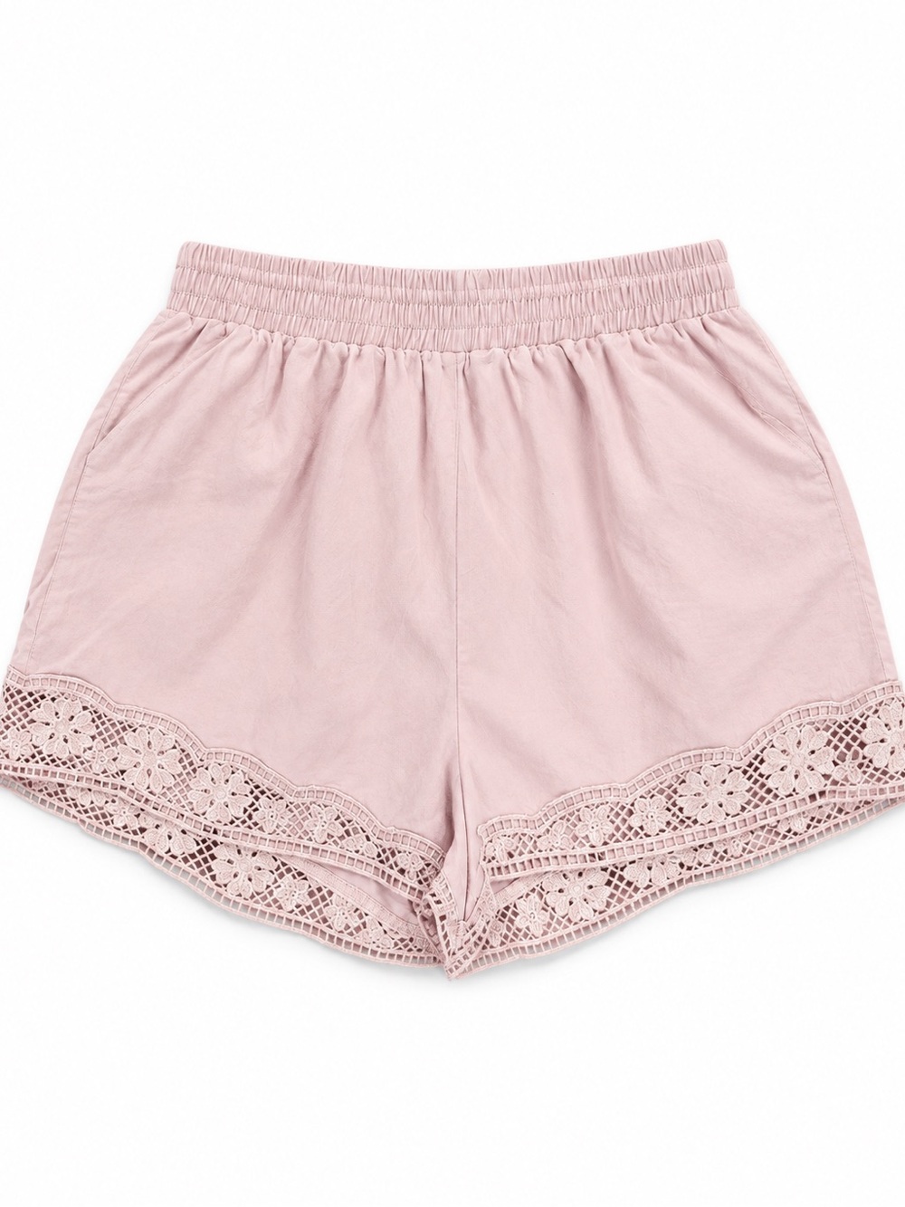 Mable Anthropologie lined lace trim shorts